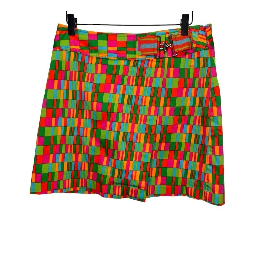 Liz Claiborne Golf Skort Skirt Multicolor Size 8 Bright Retro Geometric